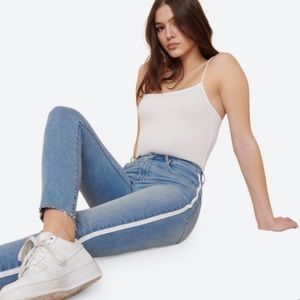 Garage White Stripe Jeans